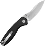 Kubey Pard Button Lock Black G10 Folding 14C28N Clip Point Pocket Knife 423A