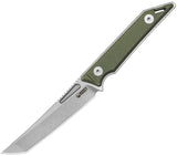 Kubey Goliath Green Micarta 14C28N Tanto Fixed Blade Knife w/ Sheath 430E