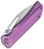 Kubey KB Knives Venom Top Linerlock Purple Crystallized Titanium Folding CPM-S90V Pocket Knife 435D