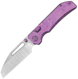 Kubey KB Knives Venom Top Linerlock Purple Crystallized Titanium Folding CPM-S90V Pocket Knife 435D