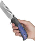 Kubey KB Knives Predator Framelock Black Titanium & Zircuti Folding M390 Pocket Knife 436C