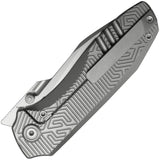 Kubey KB Knives Agera Framelock Gray Titanium Folding M390 Pocket Knife 437A