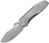 Kubey KB Knives Agera Framelock Gray Titanium Folding M390 Pocket Knife 437A
