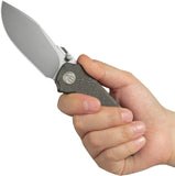 Kubey KB Knives Agera Framelock Flamed Titanium Folding M390 Pocket Knife 437B