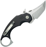 Kubey Jaw Tanto Karambit Linerlock Black G10 Folding 14C28N Pocket Knife 439A