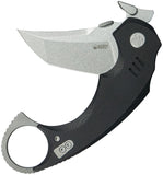 Kubey Jaw Tanto Karambit Linerlock Black G10 Folding 14C28N Pocket Knife 439A