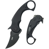 Kubey Jaw Pikal Karambit Linerlock Blackout G10 Folding 14C28N Pocket Knife 440F
