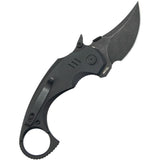 Kubey Jaw Pikal Karambit Linerlock Blackout G10 Folding 14C28N Pocket Knife 440F