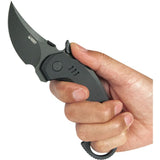 Kubey Jaw Pikal Karambit Linerlock Blackout G10 Folding 14C28N Pocket Knife 440F
