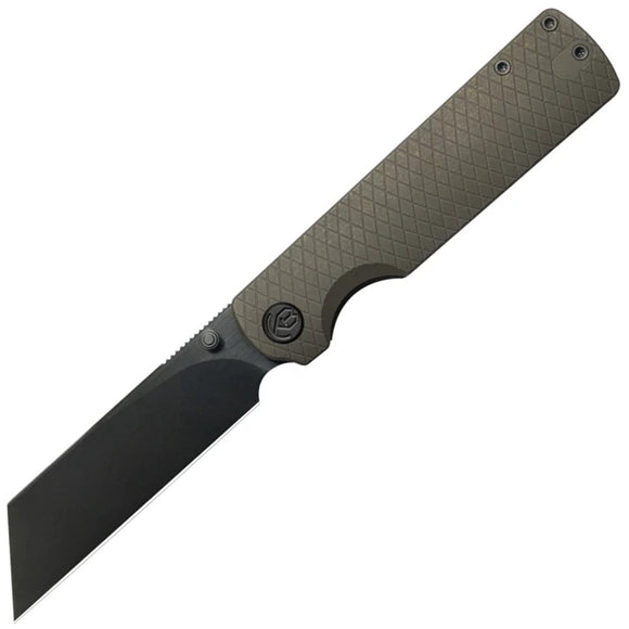 Kubey KB Knives Get Some Framelock Bronze Titanium Folding M390 Pocket Knife 445D