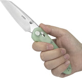Kubey Bonza Crossbar Lock Jade G10 Folding 14C28N Pocket Knife 446C
