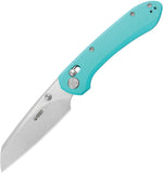 Kubey Bonza Crossbar Lock Light Blue G10 Folding 14C28N Pocket Knife 446D