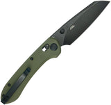 Kubey Bonza Crossbar Lock Green G10 Folding 14C28N Pocket Knife 446E
