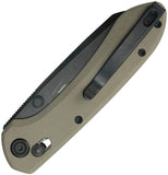 Kubey Bonza Crossbar Lock Tan G10 Folding 14C28N Pocket Knife 446F