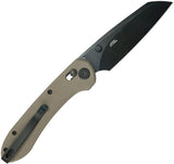 Kubey Bonza Crossbar Lock Tan G10 Folding 14C28N Pocket Knife 446F