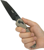 Kubey Bonza Crossbar Lock Tan G10 Folding 14C28N Pocket Knife 446F