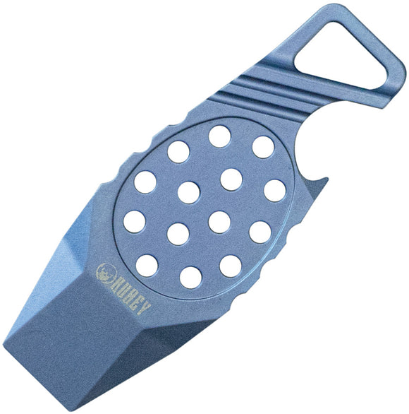 Kubey Blue Titanium Keyring Pry Bar Bottle Opener Multi-Tool 447B