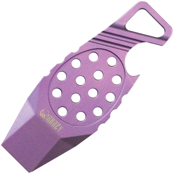 Kubey Pink Titanium Keyring Pry Bar Bottle Opener Multi-Tool 447E
