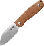 Kubey Microburst Brown Micarta 14C28N Sandvik Fixed Blade Knife w/ Sheath 455B