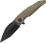 Kubey KB Knives Navigator Framelock Bronze Titanium Folding M390 Pocket Knife 458C