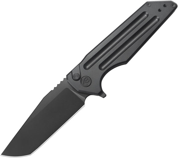 Kubey KB Knives Relentless Button Lock Black Titanium Folding M390 Pocket Knife 462C