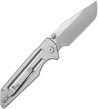 Kubey KB Knives Relentless Top Linerlock Gray Titanium Folding Bohler M390 Pocket Knife 462E
