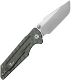 Kubey KB Knives Relentless Top Linerlock Flamed Titanium Folding Bohler M390 Pocket Knife 462F