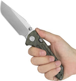 Kubey KB Knives Relentless Top Linerlock Flamed Titanium Folding Bohler M390 Pocket Knife 462F