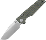 Kubey KB Knives Relentless Top Linerlock Flamed Titanium Folding Bohler M390 Pocket Knife 462F