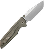 Kubey KB Knives Relentless Top Linerlock Bronze Titanium Folding Bohler M390 Pocket Knife 462G