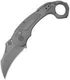 Kubey KB Knives Tactical Toucan Button Lock Dark Gray Titanium Folding CPM-20CV Pocket Knife 463B