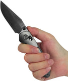Kubey KB Knives Coronado Crossbar Lock Black Titanium Folding Vanax Pocket Knife 466C