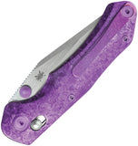 Kubey KB Knives Coronado Crossbar Lock Purple Crystallized Titanium Folding Vanax Pocket Knife 466D
