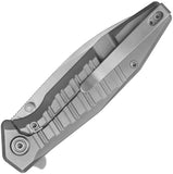 Kubey Whammy Framelock Gray Titanium Folding 14C28N Pocket Knife 474A