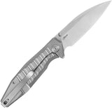 Kubey Whammy Framelock Gray Titanium Folding 14C28N Pocket Knife 474A