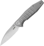 Kubey Whammy Framelock Gray Titanium Folding 14C28N Pocket Knife 474A