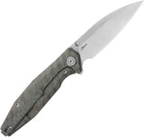 Kubey Whammy Framelock Flamed Titanium Folding 14C28N Pocket Knife 474C