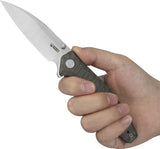 Kubey Whammy Framelock Flamed Titanium Folding 14C28N Pocket Knife 474C
