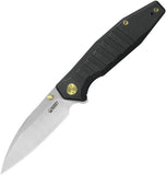 Kubey Whammy Framelock Black Titanium Folding 14C28N Pocket Knife 474D