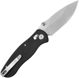 Kubey Pebble Crossbar Lock Black G10 Folding 14C28N Drop Pt Pocket Knife 481A