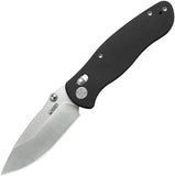 Kubey Pebble Crossbar Lock Black G10 Folding 14C28N Drop Pt Pocket Knife 481A