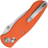 Kubey Pebble Crossbar Lock Orange G10 Folding 14C28N Drop Pt Pocket Knife 481B