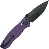 Kubey Pebble Crossbar Lock Purple G10 Folding 14C28N Drop Pt Pocket Knife 481D