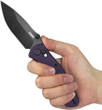 Kubey Pebble Crossbar Lock Purple G10 Folding 14C28N Drop Pt Pocket Knife 481D