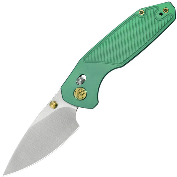 Kubey KB Knives Aero crossbarlock Green Titanium Folding Knife