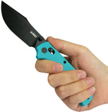 Kubey Iguana Crossbar Lock Light Blue G10 Folding D2 Steel Pocket Knife 503C