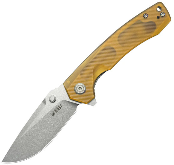Kubey Calyce Linerlock Ultem Folding 14C28N Drop Point Pocket Knife 901R
