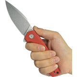 Kubey Calyce Linerlock Red G10 Folding 14C28N Drop Point Pocket Knife 901V