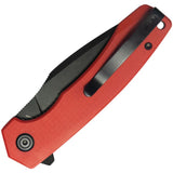 Kubey Calyce Red Linerlock Black Stonewashed 14C28N Folding Knife 901X