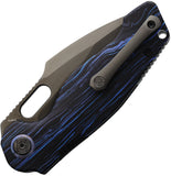 Kunwu Knives Gringo Verta Lock Black & Blue G10 G-Mascus Folding Elmax Pocket Knife B712A24
